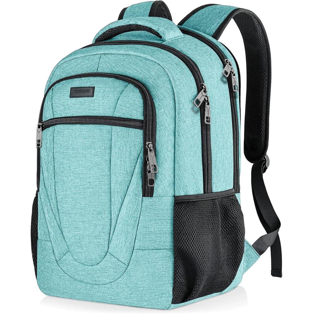 imageBIKROD Unisex Rose Laptop Backpack Suitable for College Students 17inch Laptop Compartment Spacious Interior USB Charging Port AntiTheft Design Comfortable Back PanelTeal