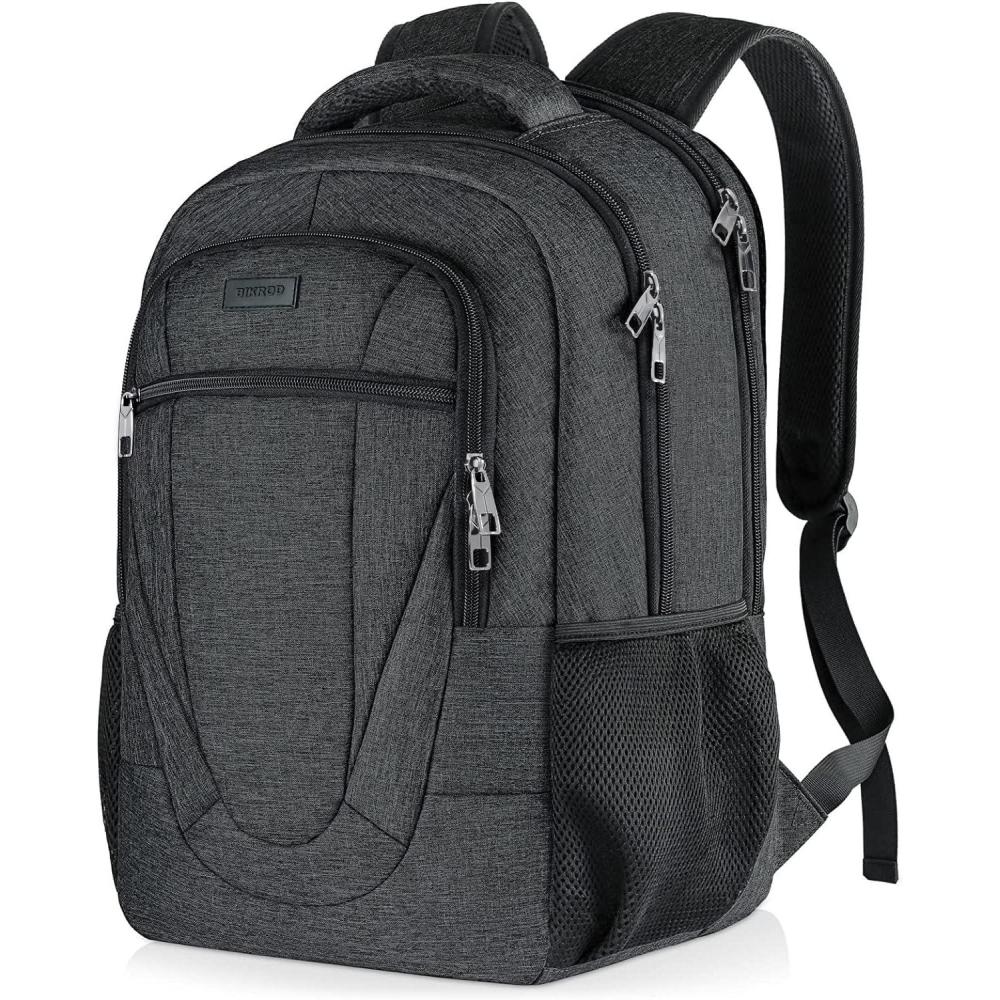 imageBIKROD Unisex Rose Laptop Backpack Suitable for College Students 17inch Laptop Compartment Spacious Interior USB Charging Port AntiTheft Design Comfortable Back PanelBlack