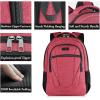 BIKROD Backpack for Women and Men, Extra Large School Backpacks for Teens, Water Resistant Back Pack Fits 17 Inch Laptop, Business Anti Theft Sturdy Computer Bag Gifts, Purple(Rose)