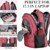 BIKROD Backpack for Women and Men, Extra Large School Backpacks for Teens, Water Resistant Back Pack Fits 17 Inch Laptop, Business Anti Theft Sturdy Computer Bag Gifts, Purple(Rose)