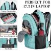 BIKROD Backpack for Women and Men, Extra Large School Backpacks for Teens, Water Resistant Back Pack Fits 17 Inch Laptop, Business Anti Theft Sturdy Computer Bag Gifts, Purple(Teal)