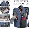 BIKROD Backpack for Women and Men, Extra Large School Backpacks for Teens, Water Resistant Back Pack Fits 17 Inch Laptop, Business Anti Theft Sturdy Computer Bag Gifts, Purple(Blue)