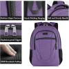 BIKROD Backpack for Women and Men, Extra Large School Backpacks for Teens, Water Resistant Back Pack Fits 17 Inch Laptop, Business Anti Theft Sturdy Computer Bag Gifts, Purple(Purple)