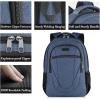 BIKROD Backpack for Women and Men, Extra Large School Backpacks for Teens, Water Resistant Back Pack Fits 17 Inch Laptop, Business Anti Theft Sturdy Computer Bag Gifts, Purple(Blue)
