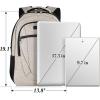BIKROD Unisex Rose Laptop Backpack, Suitable for College Students, 17-inch Laptop Compartment, Spacious Interior, USB Charging Port, Anti-Theft Design, Comfortable Back Panel(Beige)