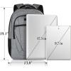 BIKROD Unisex Rose Laptop Backpack, Suitable for College Students, 17-inch Laptop Compartment, Spacious Interior, USB Charging Port, Anti-Theft Design, Comfortable Back Panel(Grey)