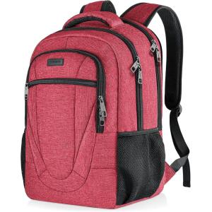 BIKROD Unisex Rose Laptop Backpack, Suitable for College Students, 17-inch Laptop Compartment, Spacious Interior, USB Charging Port, Anti-Theft Design, Comfortable Back Panel(Rose)