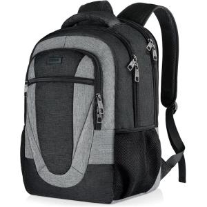 BIKROD Unisex Rose Laptop Backpack, Suitable for College Students, 17-inch Laptop Compartment, Spacious Interior, USB Charging Port, Anti-Theft Design, Comfortable Back Panel(Blackgrey)