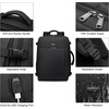 Travel Backpack for Men and Women, 40L Extra Large Flight Approved Carry on Backpack with Sturdy Zipper, 17.3 Inch Laptop Backpack with USB Charger Port & Luggage Sleeve, School Backpack, Black(Black)
